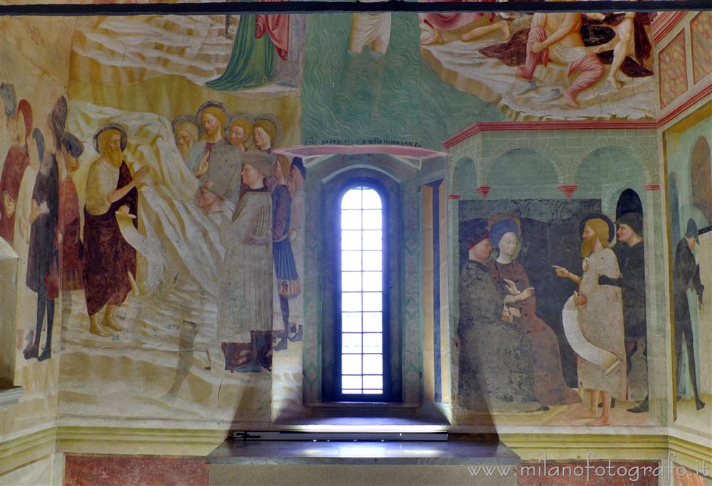 Castiglione Olona (Varese, Italy) - Frescoes on the bottom wall of the baptistery of the Collegiate Church of Saints Stephen and Lawrence